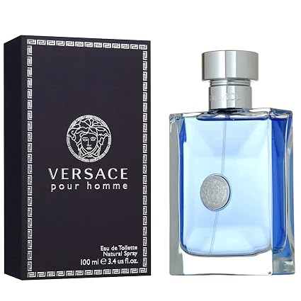 Versace Pour Homme Eau de Toilette Spray for Men 3.4 oz (100 ml)