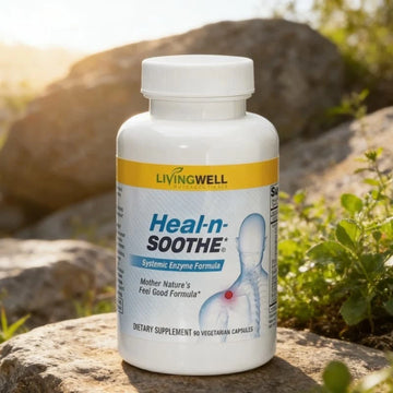 HEAL-N-SOOTHE Natural Joint Support Supplement, 90 Capsules – Enzyme Blend for Joint Mobility & Flexibility