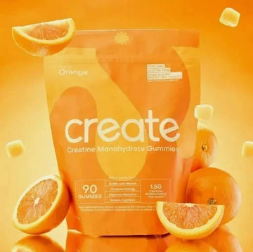Creatine Monohydrate Gummies for Men & Women – Orange Flavor, 90 Count