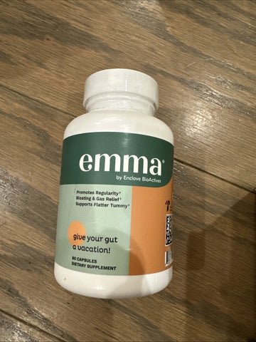 Emma Daily Digestive Gut Health Supplement 60 Capsules – Regularity, Bloating & Gas Support