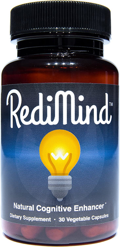 RediMind Natural Cognitive Support Supplement Capsules – Memory, Focus & Mental Clarity – Non-GMO, Vegan, Gluten-Free