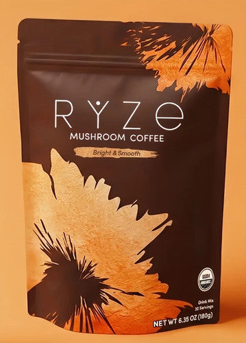 Organic Rýze Mushroom Coffee – 1 Pack, 30 Servings, Instant Coffee
