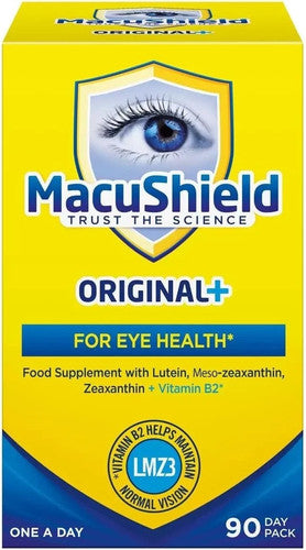 MacuShield Original+ Eye Health Supplement 90 Capsules – 90 Day Supply with Lutein, Zeaxanthin & Vitamin B2