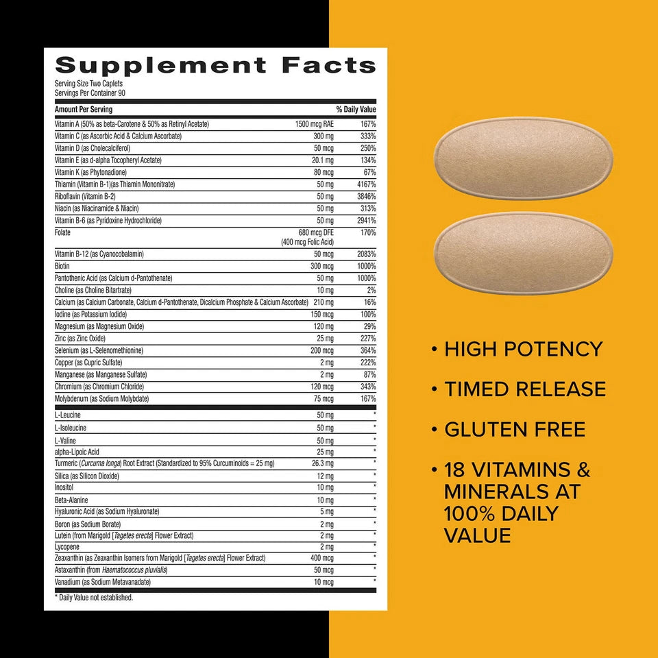 GNC Mega Men Sport Multivitamin – 180 Caplets, 90-Day Supply