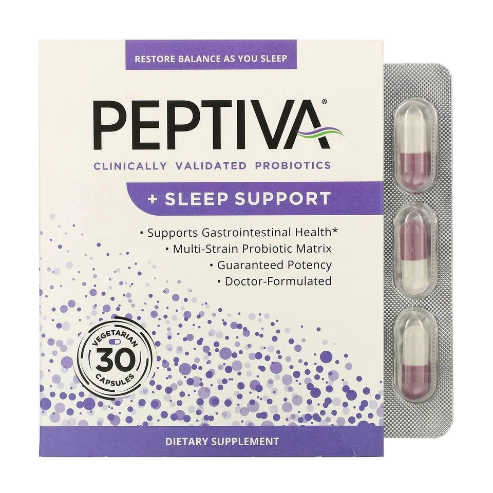 Peptiva 26 Billion Probiotic + Sleep Support 30 Vegetarian Capsules